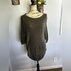 Express blouse‎ waffle knit lagenlook bohemian strap back oversized